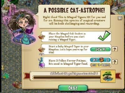 castleville wild about winged tigers: a possible cat-astrophe tasks