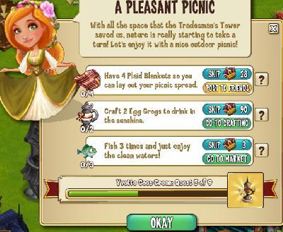 castleville yvette goes green: a pleasant picnic tasks