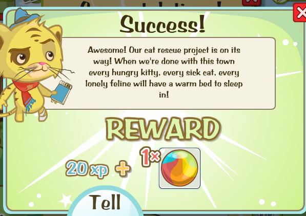 cat rescue finding a home rewards, bonus