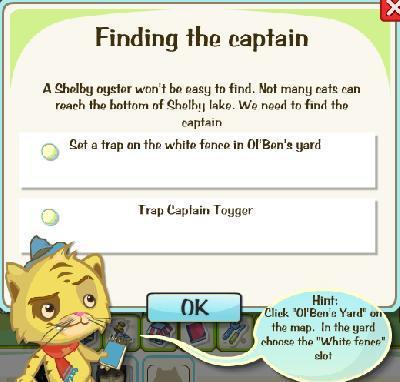 cat rescue finding the captin tasks