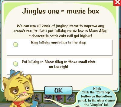 cat rescue jingles one: music boc tasks