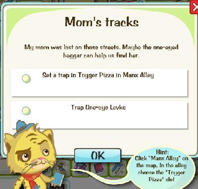 cat rescue mom's tracks tasks