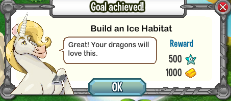 dragon city build an ice habitat rewards, bonus