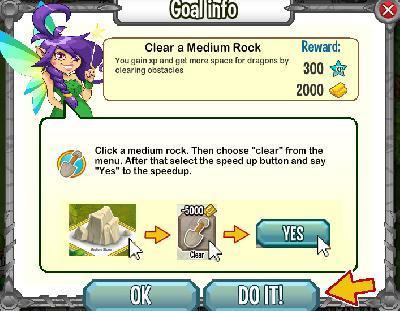 dragon city clear a medium rock tasks