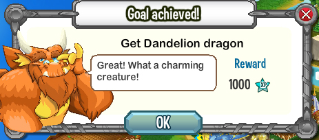 dragon city get a dandilion dragon rewards, bonus
