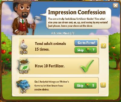 farmville 2 a fertile mind: impression confession tasks