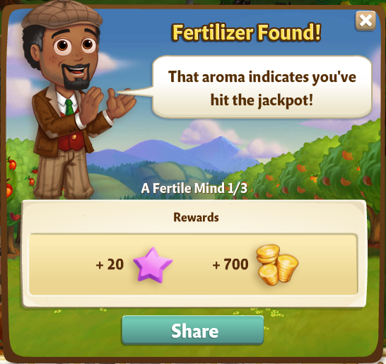 farmville 2 a fertile mind: pooper scooper rewards, bonus