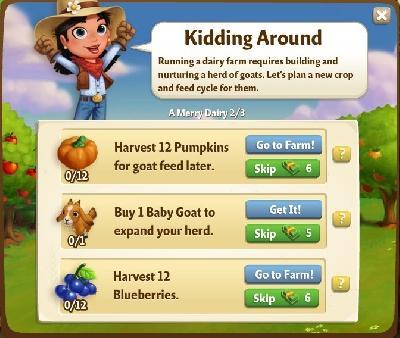 farmville 2 a merry dairy: kidding around tasks