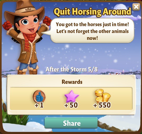 farmville 2 after the  storm: all whinny-nilly rewards, bonus