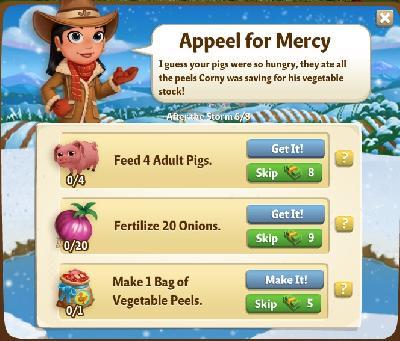 farmville 2 after the  storm: appeel for mercy tasks