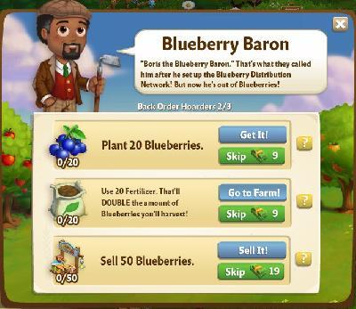 farmville 2 back order hoarders: blueberry baron part 2 of 3 tasks