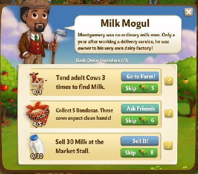 farmville 2 back order hoarders: milk mogul part 1 of 3 tasks