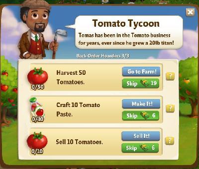 farmville 2 back order hoarders: tomato tycoon part 3 of 3 tasks