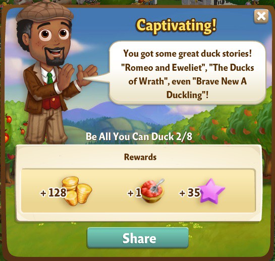 farmville 2 bee all you can duck: a ducklings tale rewards, bonus