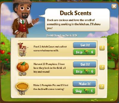 farmville 2 bee all you can duck: duck scents tasks