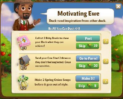 farmville 2 bee all you can duck: motivating ewe tasks