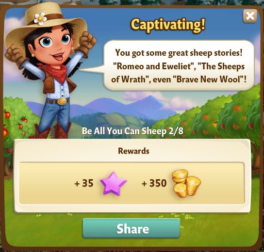 farmville 2 be all you can sheep: a wooly tale rewards, bonus