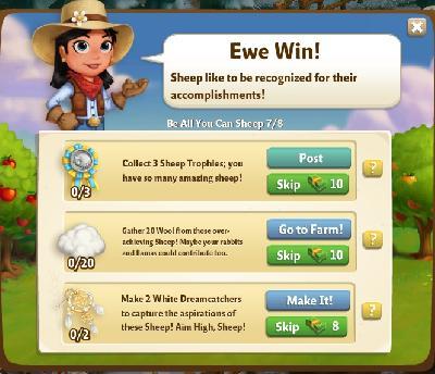 farmville 2 be all you can sheep: ewe win tasks