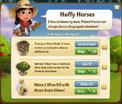 farmville 2 be all you can sheep: huffy horses tasks