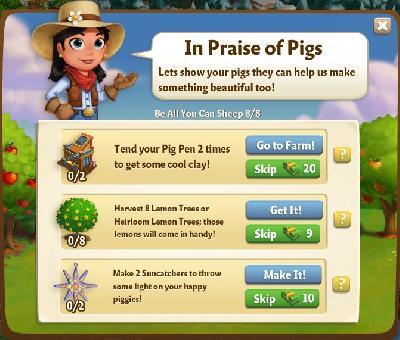 farmville 2 be all you can sheep: in praise of pigs tasks