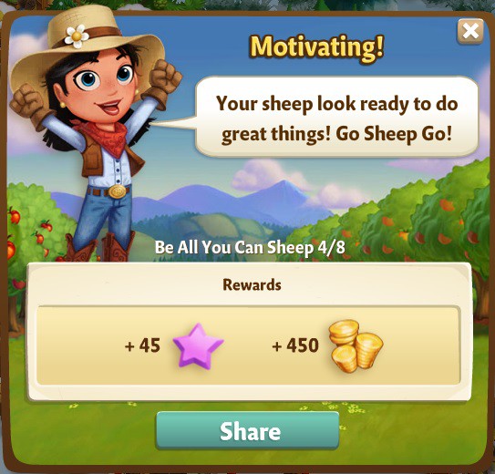 farmville 2 be all you can sheep: motivating ewe rewards, bonus