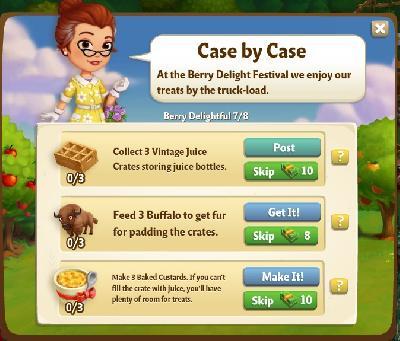 farmville 2 berry delightful: case by case tasks