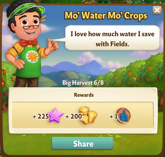farmville 2 big harvest: water wonder rewards, bonus