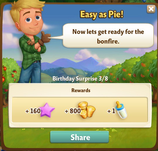 farmville 2 birthday surprise: easy as pie rewards, bonus
