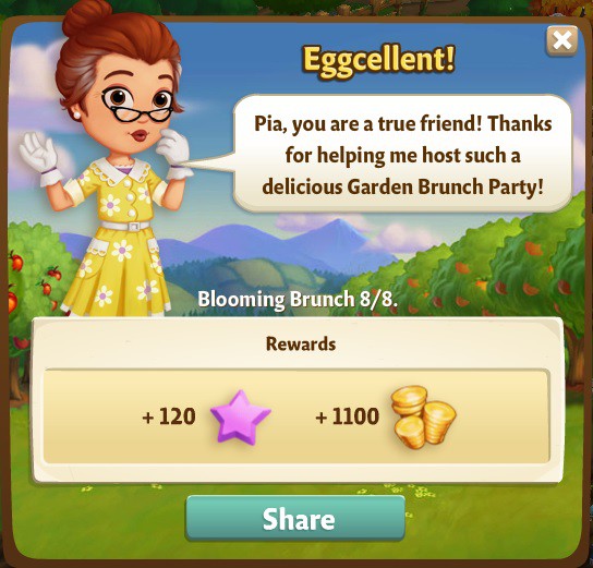 farmville 2 blooming brunch: egg static for the final toast rewards, bonus
