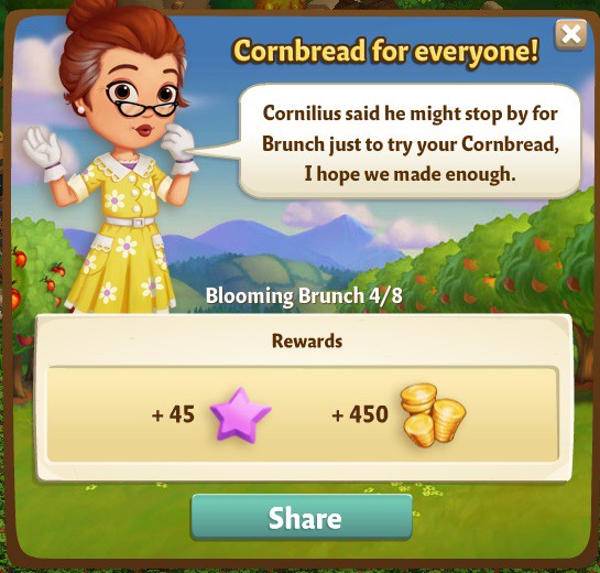 farmville 2 blooming brunch: friend arrangement rewards, bonus
