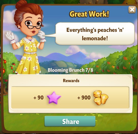 farmville 2 blooming brunch: you are such a peach rewards, bonus