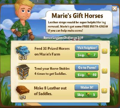 farmville 2 bonus logjam challange: you won free insta-grow tasks