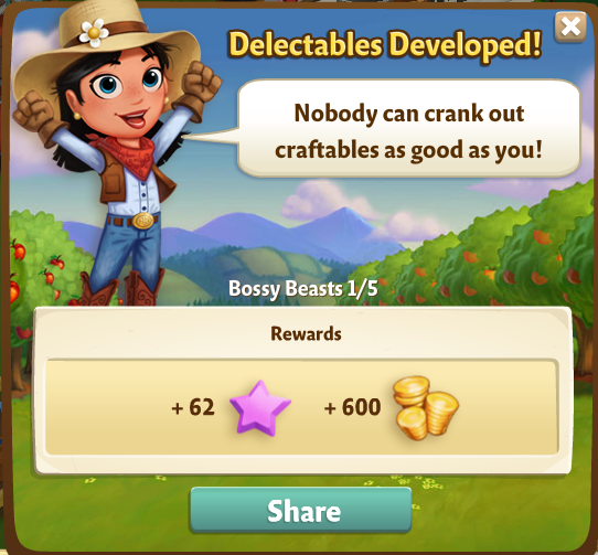 farmville 2 bossy beasts: pie sigh rewards, bonus