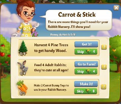 farmville 2 bunny and hutch: carrot and stick tasks