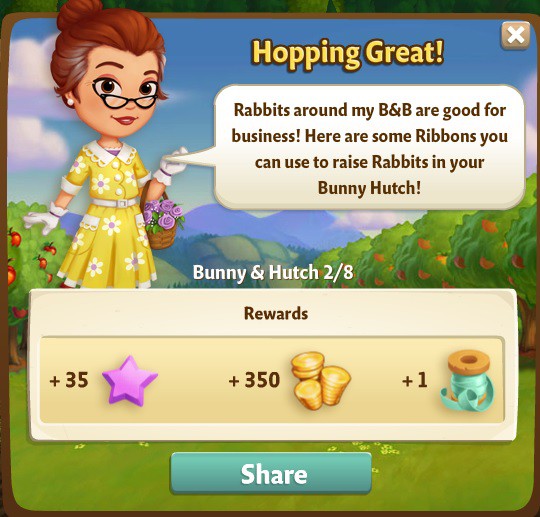 farmville 2 bunny and hutch: just fur you rewards, bonus
