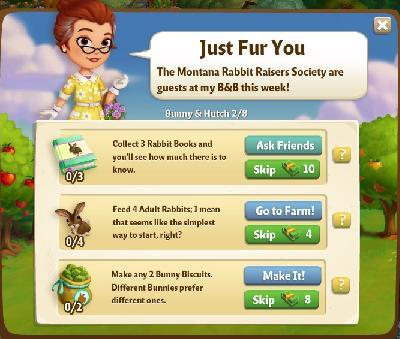 farmville 2 bunny and hutch: just fur you tasks