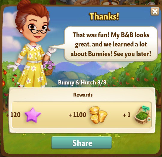 farmville 2 bunny and hutch: they are all ears rewards, bonus
