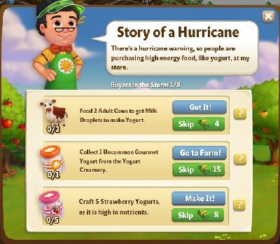 farmville 2 buyers in the storm: story of a hurricane tasks
