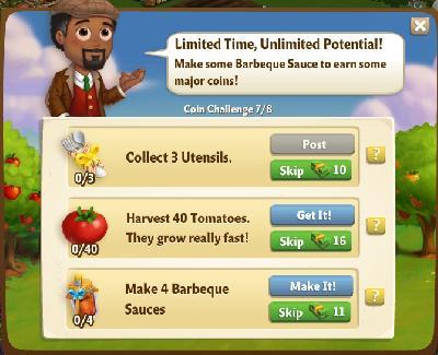 farmville 2 coin challenge: limited time, unlimited potential tasks
