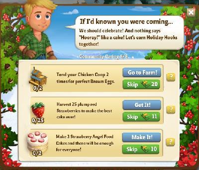 farmville 2 community caring: if i'd known you were coming tasks
