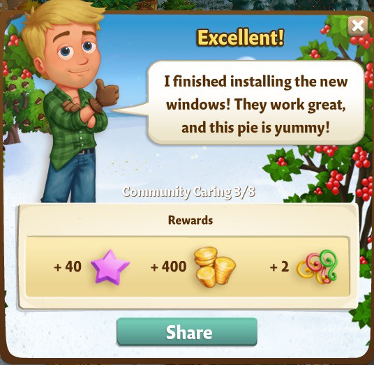 farmville 2 community caring: piping hot pie rewards, bonus