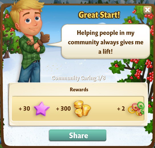 farmville 2 community caring: step up rewards, bonus