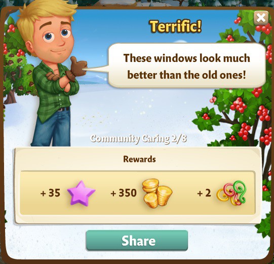 farmville 2 community caring: warming up rewards, bonus