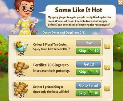 farmville 2 derby dates and deadlines: some like it hot tasks