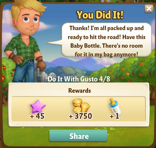 farmville 2 do it with gusto: hit the road rewards, bonus