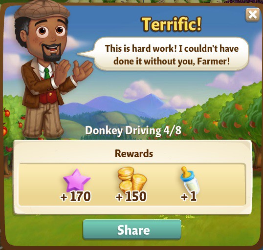 farmville 2 donkey driving: blankets, burlap and winches rewards, bonus