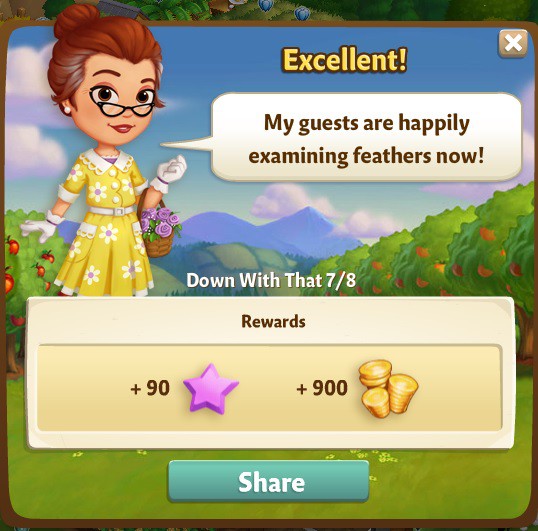 farmville 2 down with that: of a feather rewards, bonus