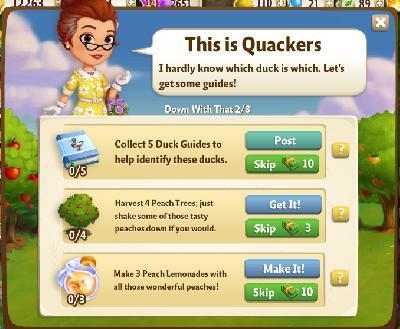 farmville 2 down with that: this is quakers tasks