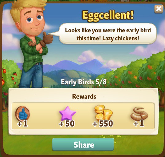 farmville 2 early birds: pack a pecky rewards, bonus
