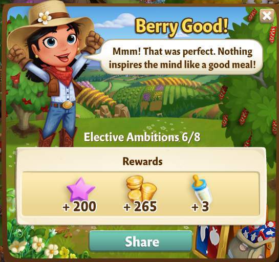 farmville 2 elective ambitions: feeding ambition rewards, bonus